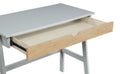 Hilton Desk In Gray Natural Gray Solid Wood