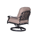 Club Swivel Chairs With Cushion, Quality Outdoor Patio Furniture Gunmetal Aluminium