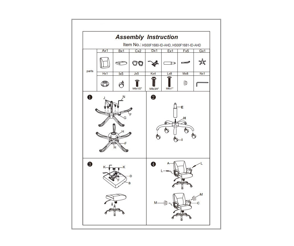 Relax Cushioned Office Chair 1Pc Black Upholstered Seat Back Adjustable Chair Comfort Black Office Modern Office Chairs Adjustable Height Fabric
