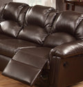 Motion Recliner Chair 1Pc Glider Couch Living Room Furniture Brown Bonded Leather Brown Primary Living Space Contemporary Recliners Solid Back Bonded Leather