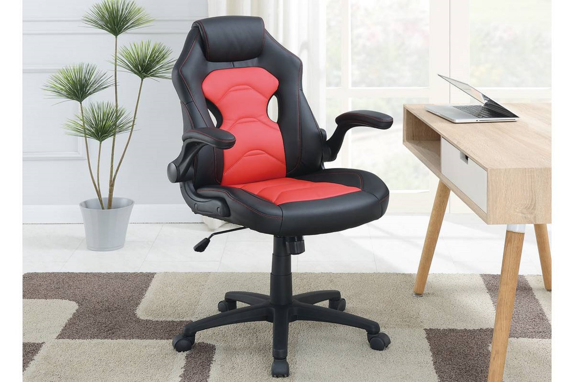 Office Chair Upholstered 1Pc Comfort Chair Relax Gaming Office Chair W