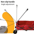 Utility Park Garden Cart Tool Customized Color Folding Camping Trolley Outdoor Picnic Beach Wagon Red Oxford Fabric Metal