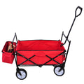 Garden Shopping Beach Cart Folding Wagon Red Red Metal