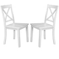 Orisfur. 5 Pieces Dining Table And Chairs Set For 4 Persons, Kitchen Room Solid Wood Table With 4 Chairs White Mdf Solid Wood