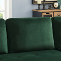 88 Inch Reversible Pull Out Sleeper Sectional Storage Sofa Bed,Corner Sofa Bed With Storage Chaise Left Right Handed Chaise Green Foam Velvet