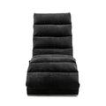 Coolmore Linen Chaise Lounge Indoor Chair, Modern Long Lounger For Office Or Living Room Black Polyester