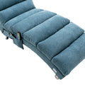 Coolmore Linen Massage Chaise Lounge Indoor With Remote Control,Ergonomic Electric Massage Long Lounger With 5 Modes For Office, Living Room,Bedroom Blue Blue Foam Linen