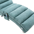 Coolmore Linen Massage Chaise Lounge Indoor With Remote Control,Ergonomic Electric Massage Long Lounger With 5 Modes For Office, Living Room,Bedroom Teal Teal Foam Linen