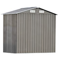 Patio 6Ft X4Ft Bike Shed Garden Shed, Metal Storage Shed With Lockable Door, Tool Cabinet With Vents And Foundation For Backyard, Lawn, Garden, Gray No Gray Weather Resistant Frame Garden & Outdoor Casual Steel Steel