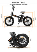 Aostirmotor Folding Electric Bike Ebike Bicycle 500W Motor 20