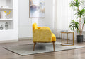 Coolmore Modern Velvet Loveseat Sofacomfy Upholstered 2 Seater Sofa With Gold Metal Legs, Small Loveseat Accent Couch For Living Bedroom Leisure Areas Yellow Velvet Yellow Foam Polyester 2 Seat