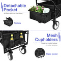 YSSOA Heavy Duty Folding Portable Hand Cart with black-steel