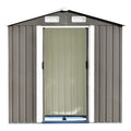 Patio 6Ft X4Ft Bike Shed Garden Shed, Metal Storage Shed With Lockable Door, Tool Cabinet With Vents And Foundation For Backyard, Lawn, Garden, Gray No Gray Weather Resistant Frame Garden & Outdoor Casual Steel Steel