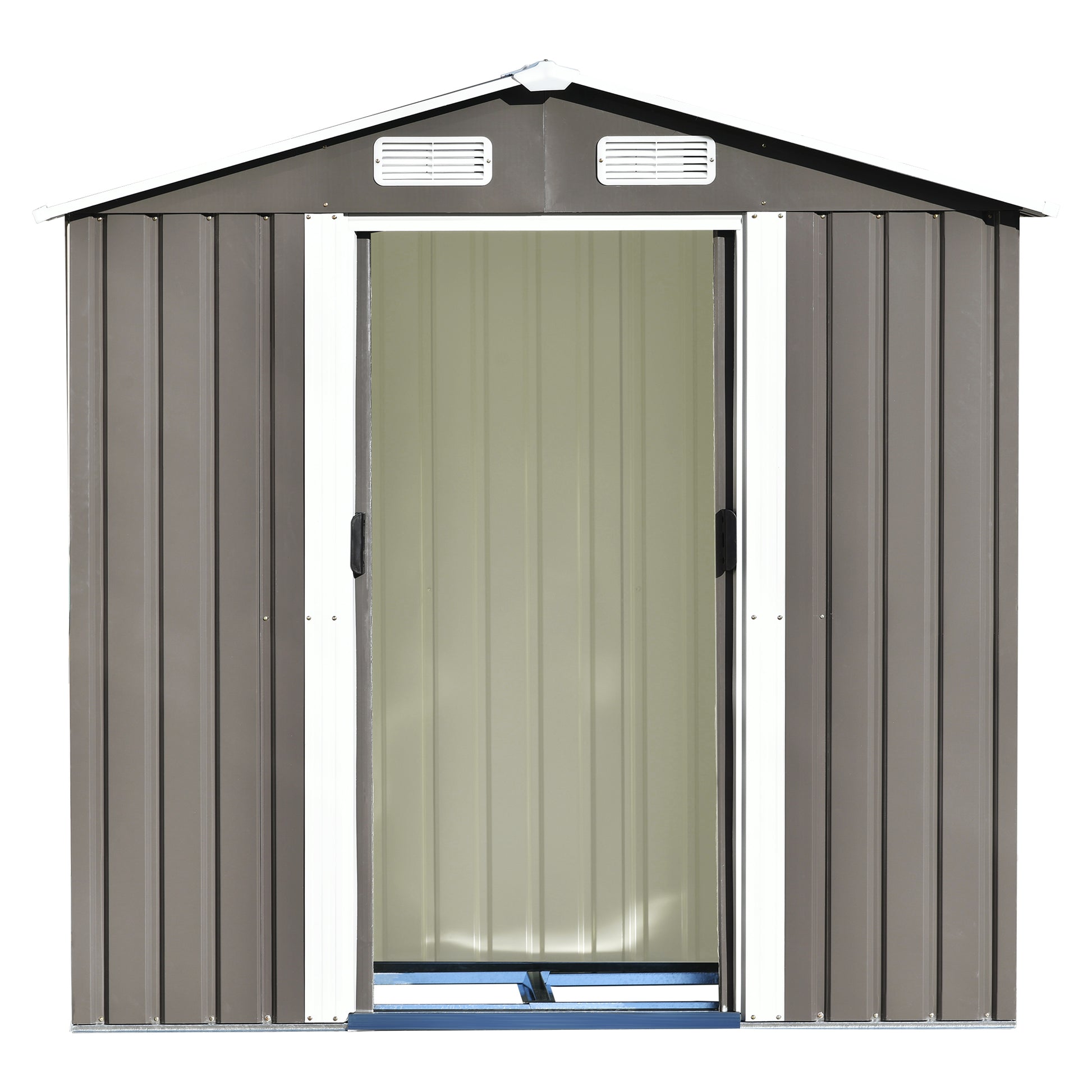 Patio 6Ft X4Ft Bike Shed Garden Shed, Metal Storage Shed With Lockable Door, Tool Cabinet With Vents And Foundation For Backyard, Lawn, Garden, Gray No Gray Weather Resistant Frame Garden & Outdoor Casual Steel Steel