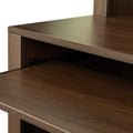 Home Office Computer Desk With Hutch,Walnut Walnut Particle Board