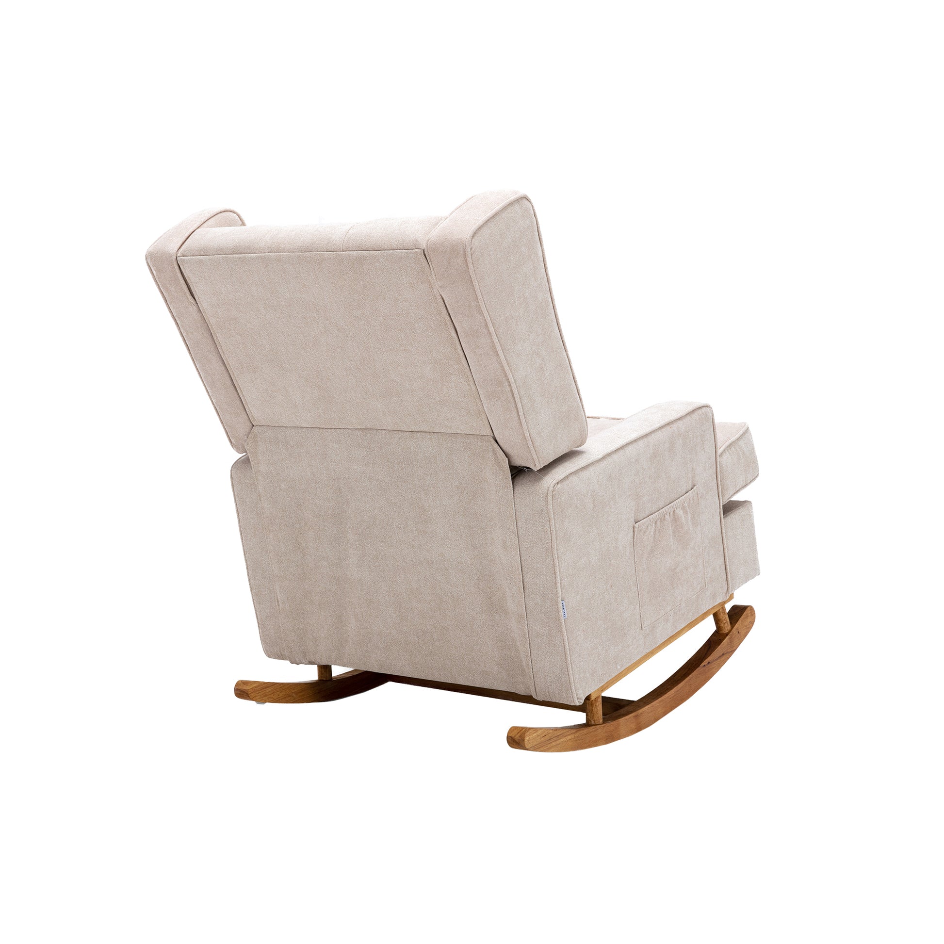 Coolmore Living Room Comfortable Rocking Chair Accent Chair Beige Polyester