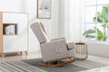 Coolmore Living Room Comfortable Rocking Chair Accent Chair Beige Polyester