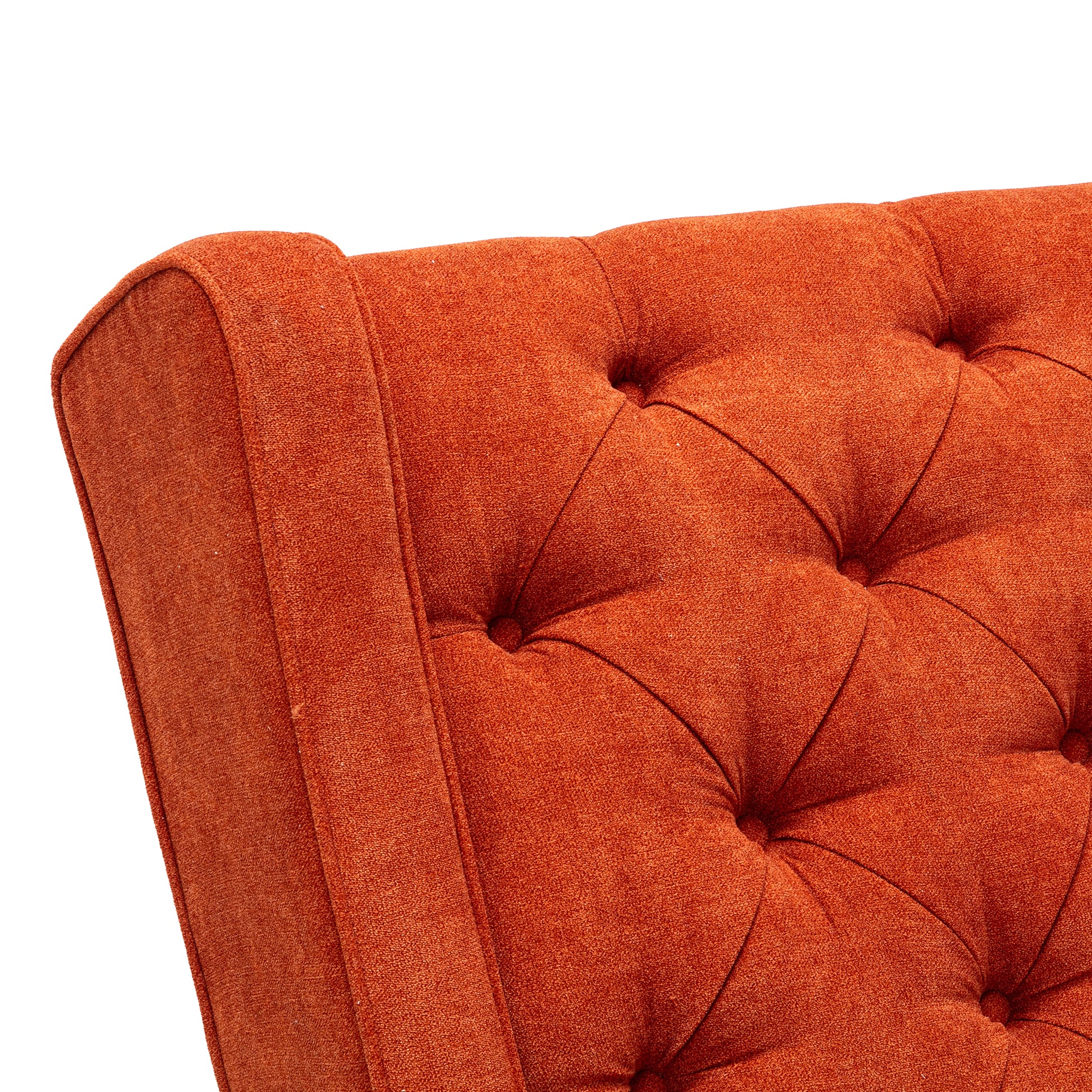 Coolmore Living Room Comfortable Rocking Chair Accent Chair Orange Polyester