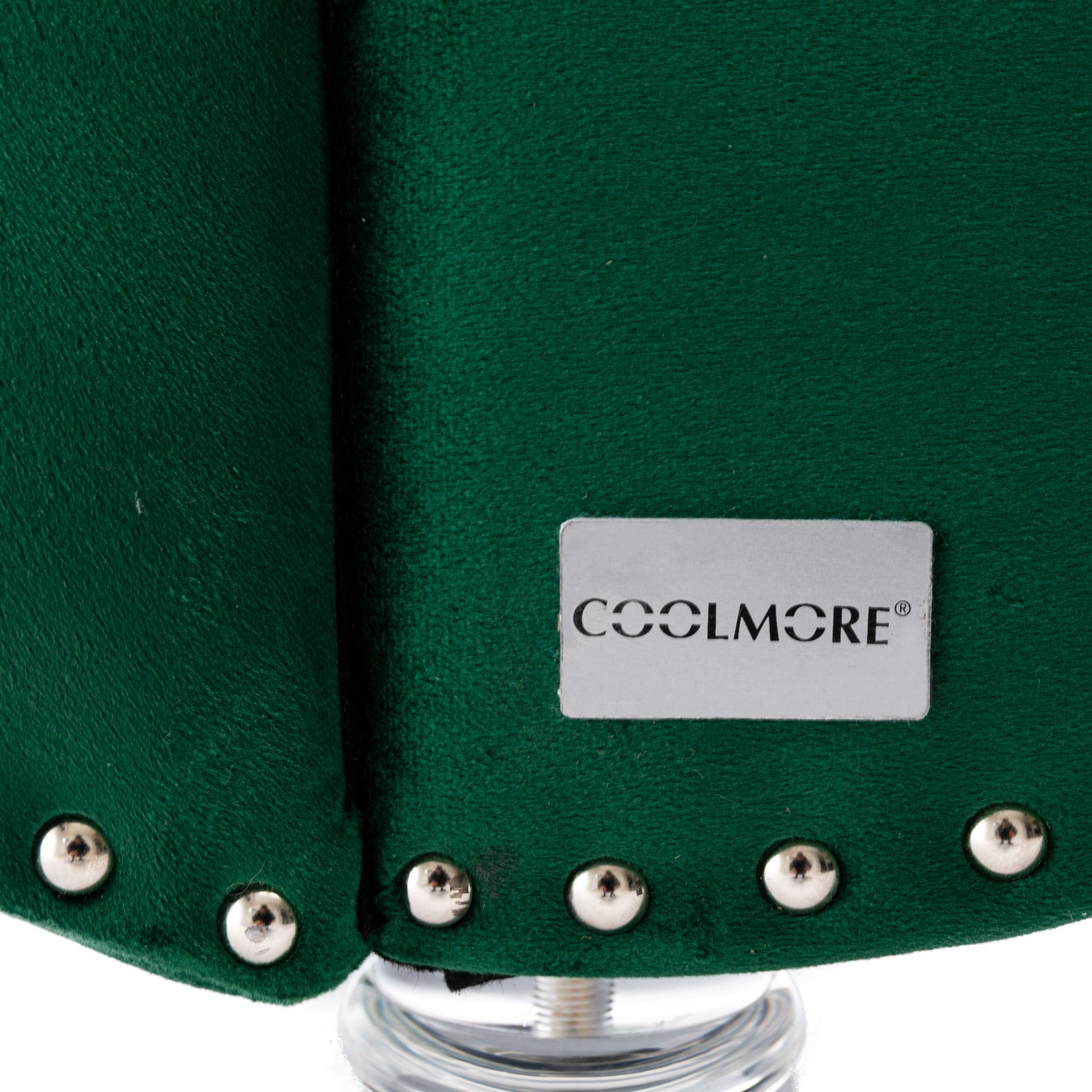 Coomoreleisure Concubine Sofa With Acrylic Feet Emerald Velvet