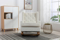 Coolmore Living Room Comfortable Rocking Chair Accent Chair White Teddy Polyester