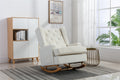Coolmore Living Room Comfortable Rocking Chair Accent Chair White Teddy Polyester