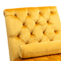 Coomoreleisure Concubine Sofa With Acrylic Feet Mustard Velvet