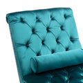 Coomoreleisure Concubine Sofa With Acrylic Feet Teal Velvet