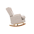 Coolmore Living Room Comfortable Rocking Chair Accent Chair Beige Polyester