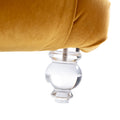 Coomoreleisure Concubine Sofa With Acrylic Feet Mustard Velvet