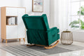 Coolmore Living Room Comfortable Rocking Chair Accent Chair Emerald Polyester