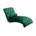 Coomoreleisure Concubine Sofa With Acrylic Feet Emerald Velvet
