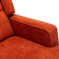 Coolmore Living Room Comfortable Rocking Chair Accent Chair Orange Polyester