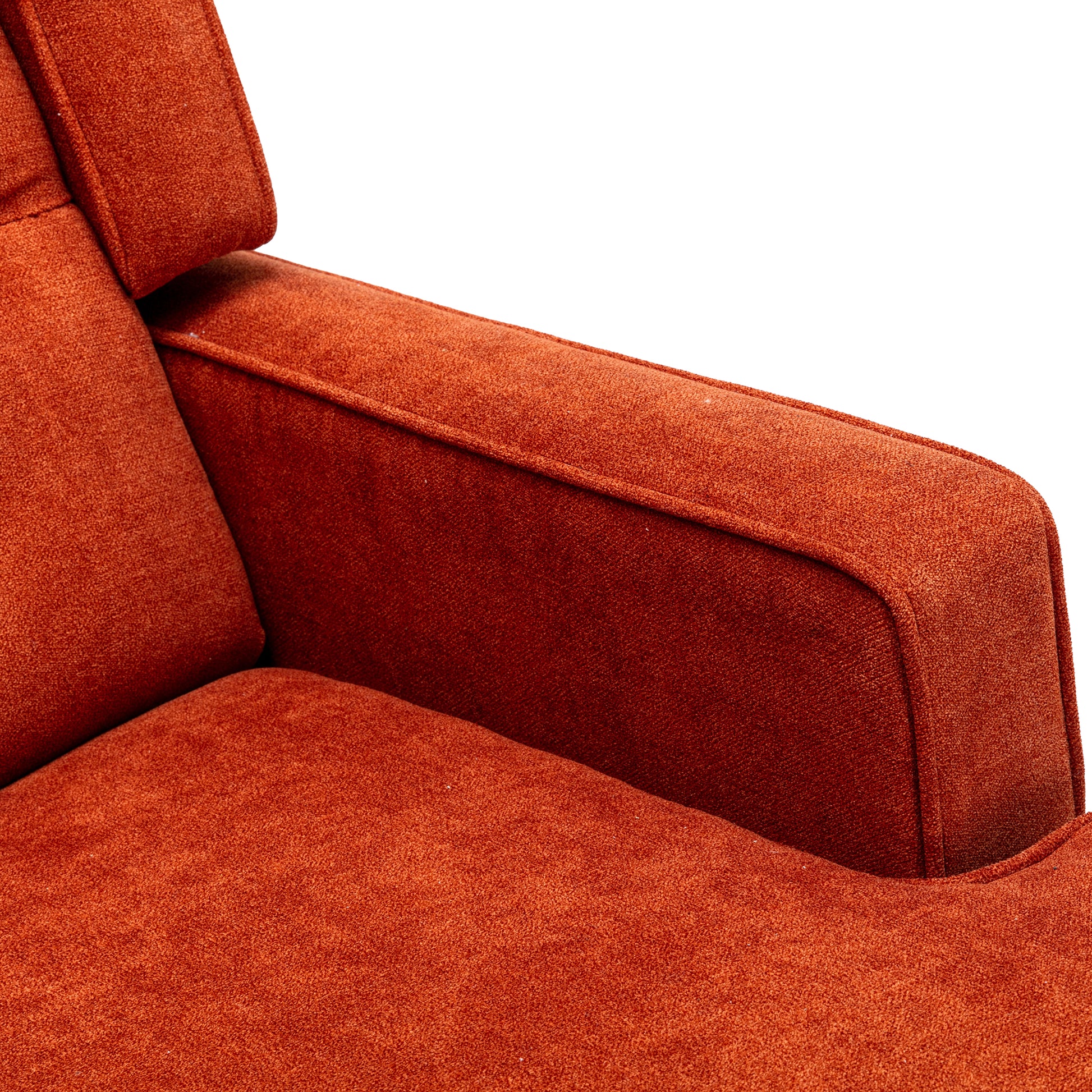Coolmore Living Room Comfortable Rocking Chair Accent Chair Orange Polyester