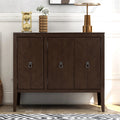 Accent Storage Cabinet Wooden Cabinet With Adjustable Shelf, Antique Gray, Entryway, Living Room, Study Room Brown Mdf