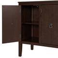 Accent Storage Cabinet Wooden Cabinet With Adjustable Shelf, Antique Gray, Entryway, Living Room, Study Room Brown Mdf