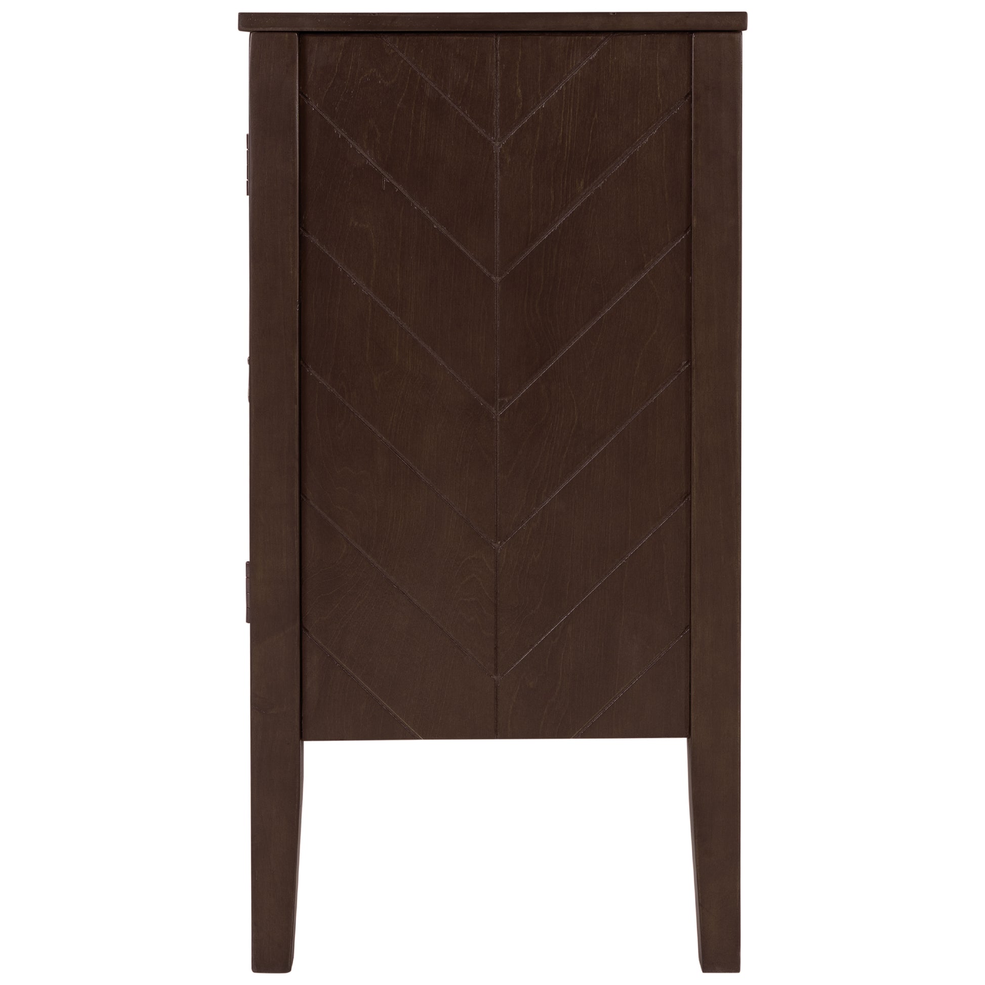 Accent Storage Cabinet Wooden Cabinet With Adjustable Shelf, Antique Gray, Entryway, Living Room, Study Room Brown Mdf