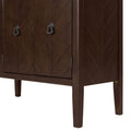 Accent Storage Cabinet Wooden Cabinet With Adjustable Shelf, Antique Gray, Entryway, Living Room, Study Room Brown Mdf