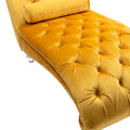 Coomoreleisure Concubine Sofa With Acrylic Feet Mustard Velvet