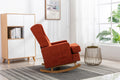 Coolmore Living Room Comfortable Rocking Chair Accent Chair Orange Polyester