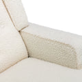 Coolmore Living Room Comfortable Rocking Chair Accent Chair White Teddy Polyester
