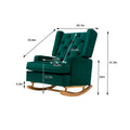 Coolmore Living Room Comfortable Rocking Chair Accent Chair Emerald Polyester