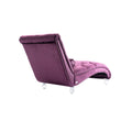 Coomoreleisure Concubine Sofa With Acrylic Feet Purple Velvet