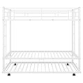 Twin Over Twin Bunk Bed With Trundle, White Old Sku:Mf192387Aak White Metal