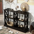 Console Table With 3 Tier Open Storage Spaces And 