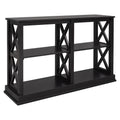 Console Table With 3 Tier Open Storage Spaces And 