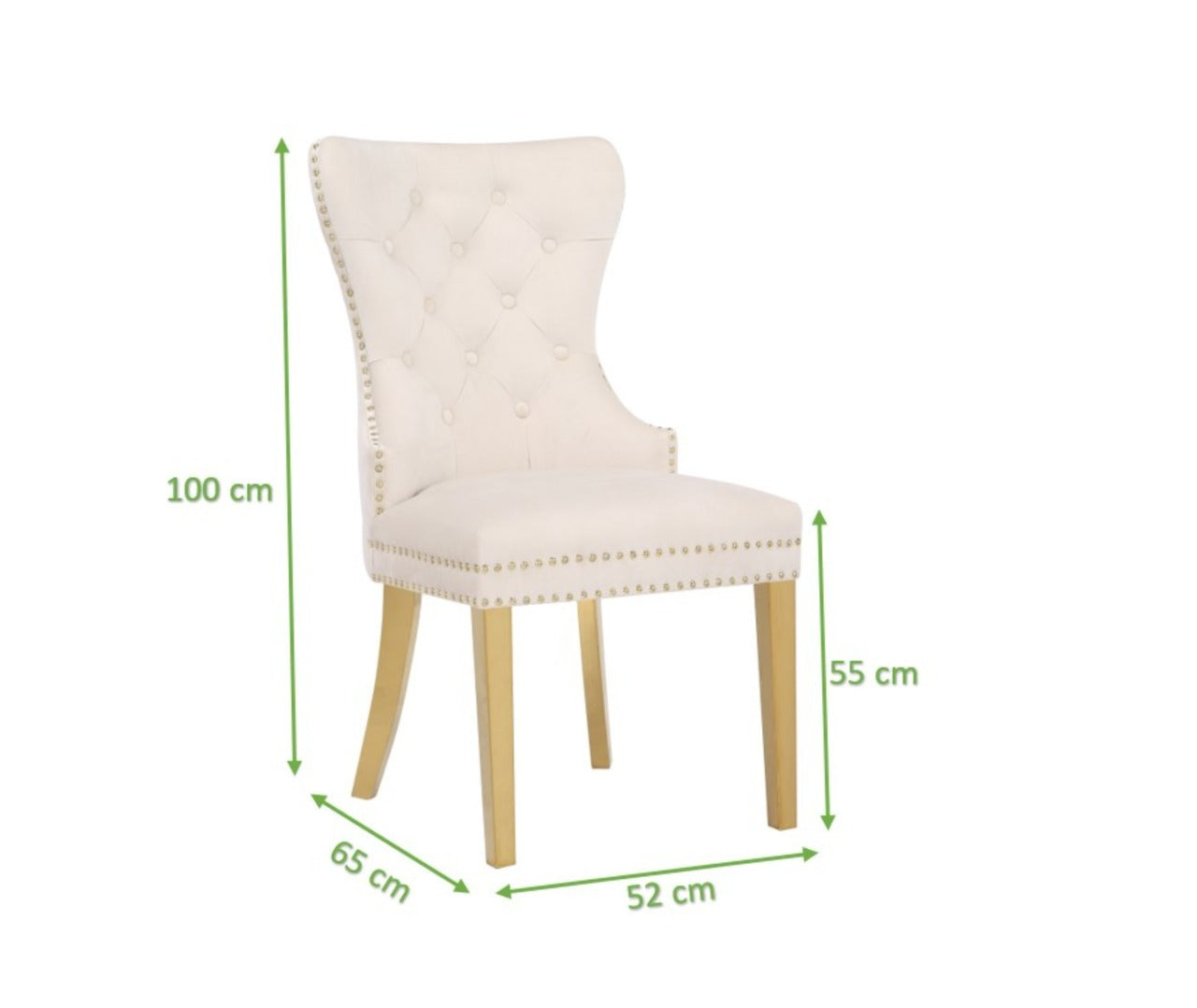 Simba Gold 2 Piece Dinning Chair Finish with Velvet beige-dining room-traditional-accent