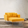 Coolmore Fashionable And Classic Style Chaise Lounge Chair Accent Chair For Living Room, Bedroom Mustard Teddy Mustard Teddy Foam Teddy