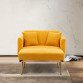 Coolmore Fashionable And Classic Style Chaise Lounge Chair Accent Chair For Living Room, Bedroom Mustard Teddy Mustard Teddy Foam Teddy