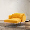Coolmore Fashionable And Classic Style Chaise Lounge Chair Accent Chair For Living Room, Bedroom Mustard Teddy Mustard Teddy Foam Teddy