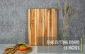 Teak Cutting Board Bf02002 S 18 Inch, Pack Of 5 Pieces Natural Solid Wood